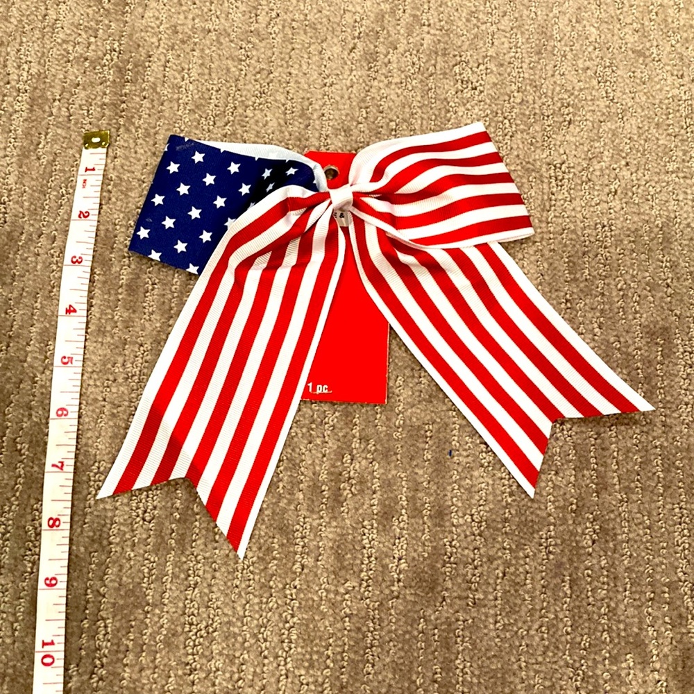 American Flag hair bow